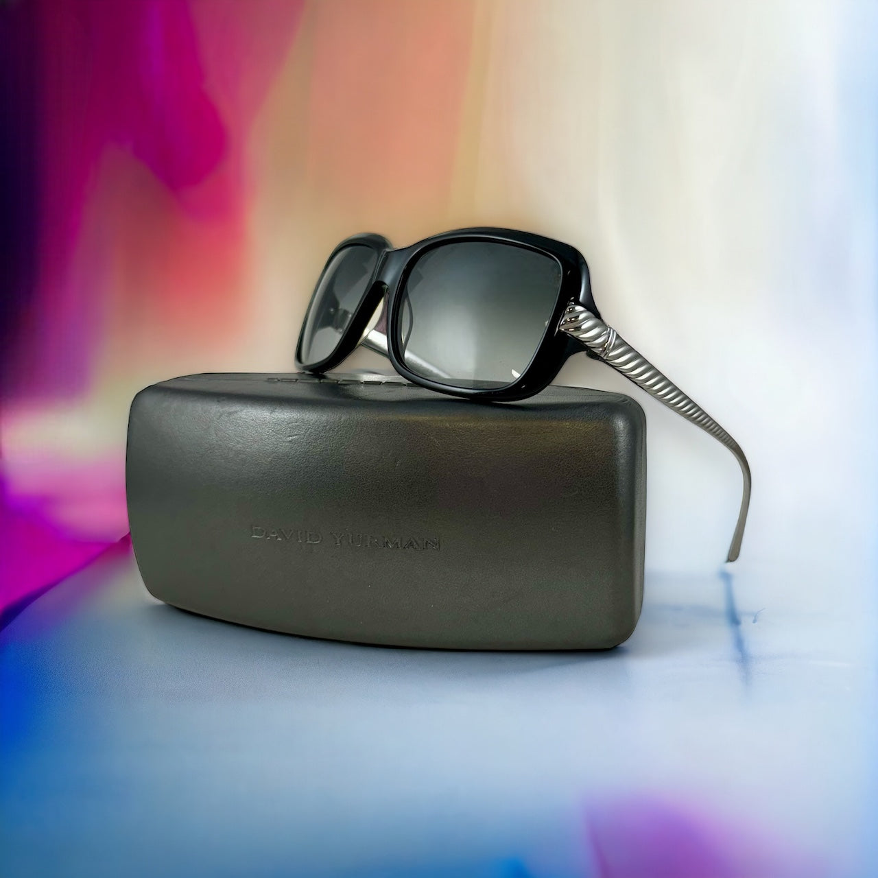 DAVID YURMAN Rectangular Sunglasses in Black