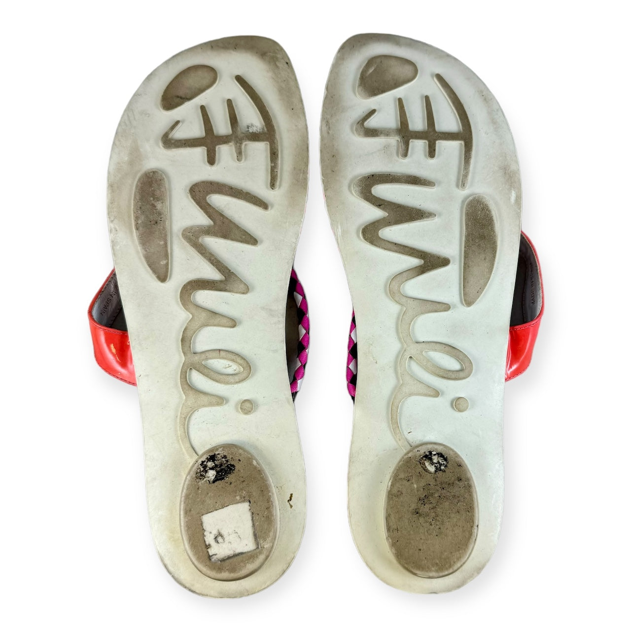 EMILIO PUCCI Print Flip Flops in Pink Multi | Size 38