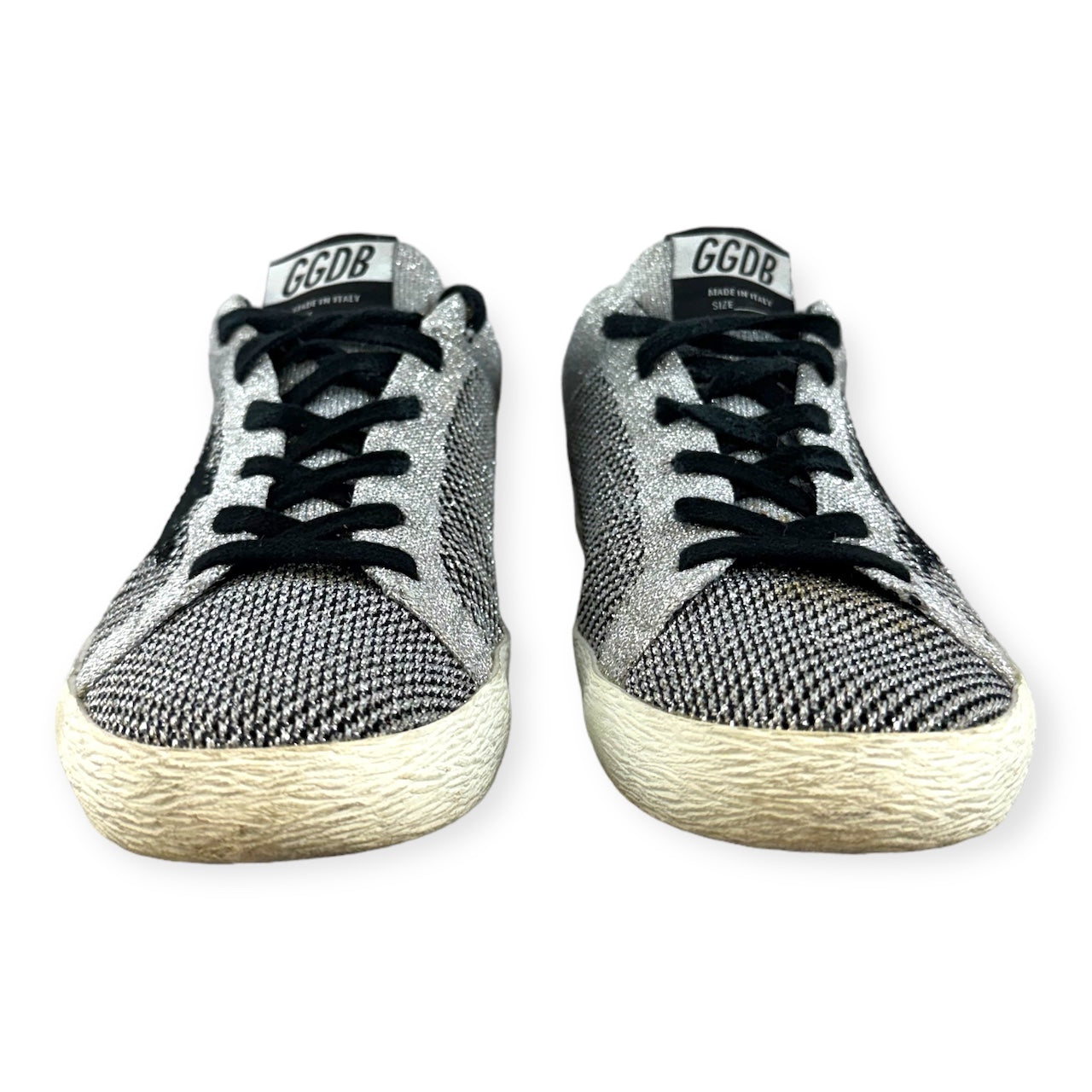 GOLDEN GOOSE Silver Superstar Sneakers | Size 37