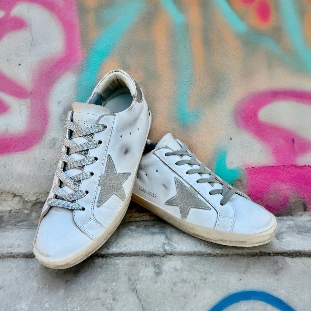 GOLDEN GOOSE Superstar Sneakers in White | Size 39