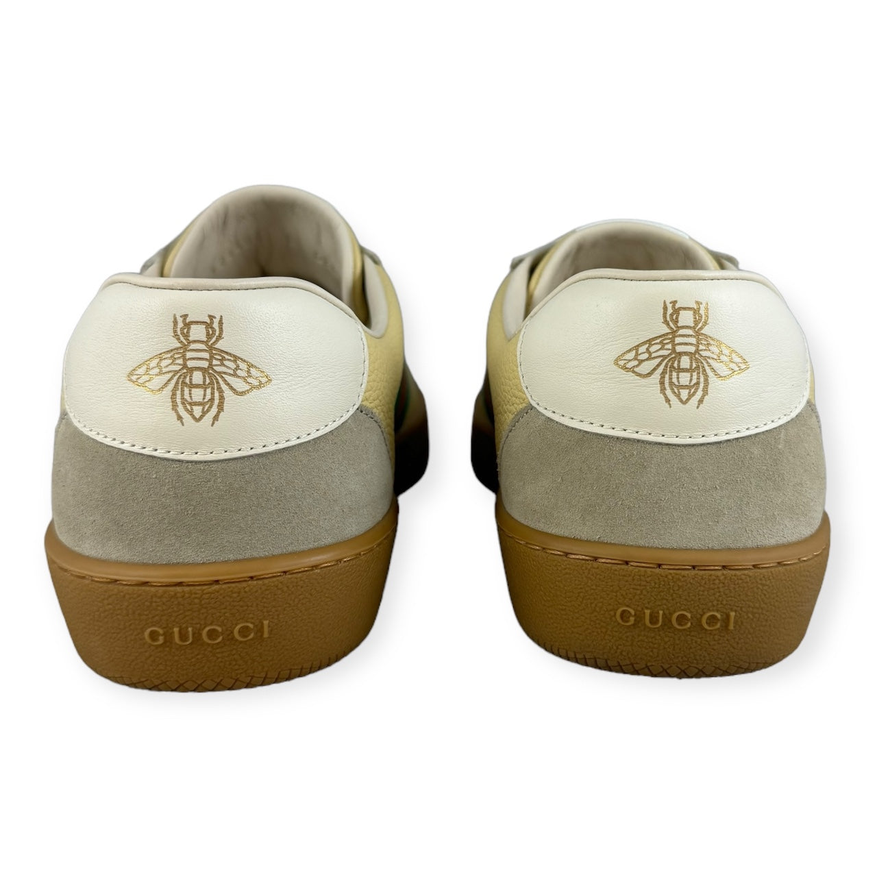 GUCCI Leather Court Sneakers in Butter Multi | Size 8