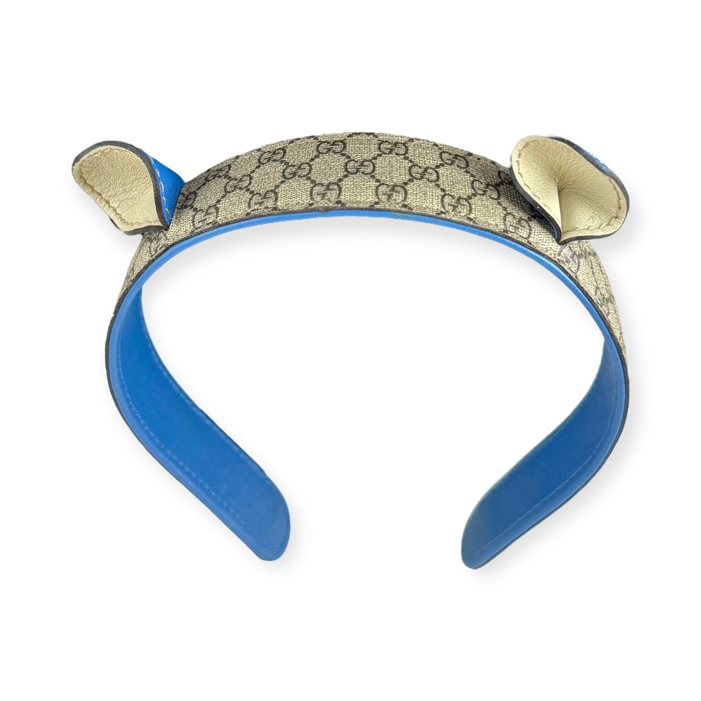 GUCCI GG Headband with Ears Brown Blue