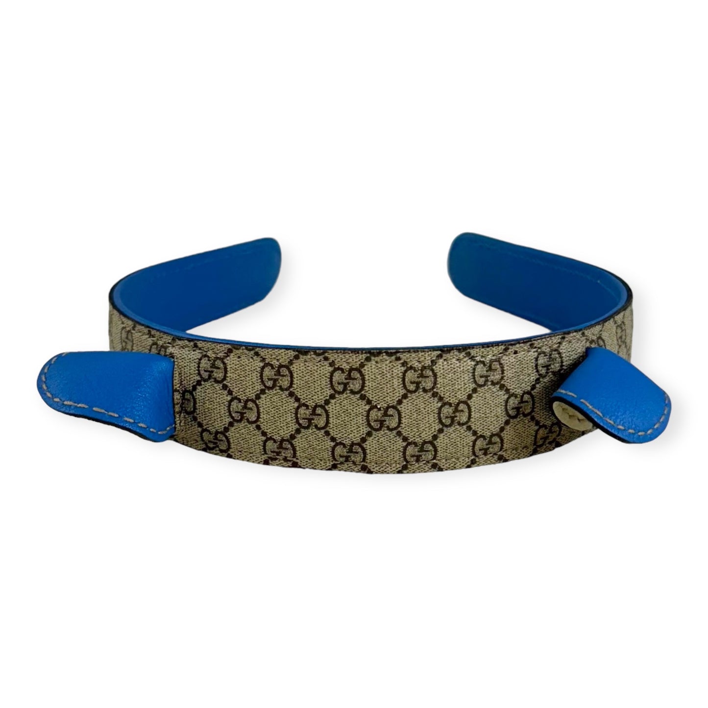 GUCCI GG Headband with Ears Brown Blue