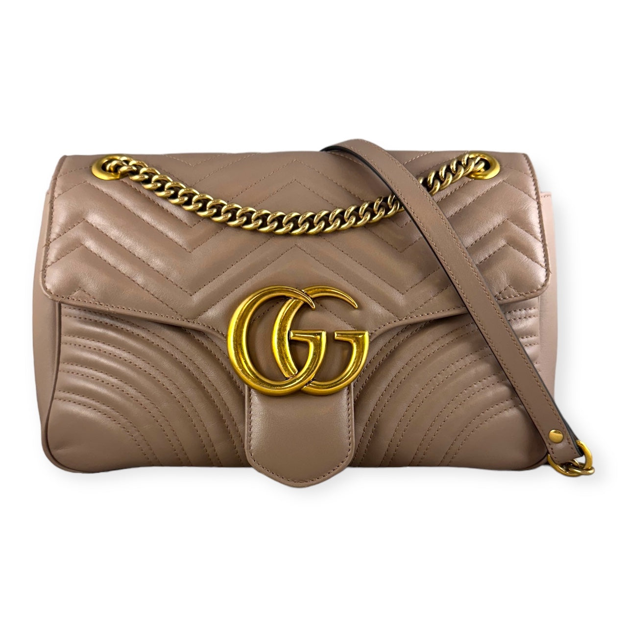 GUCCI GG Marmont Shoulder Bag in Porcelain Rose