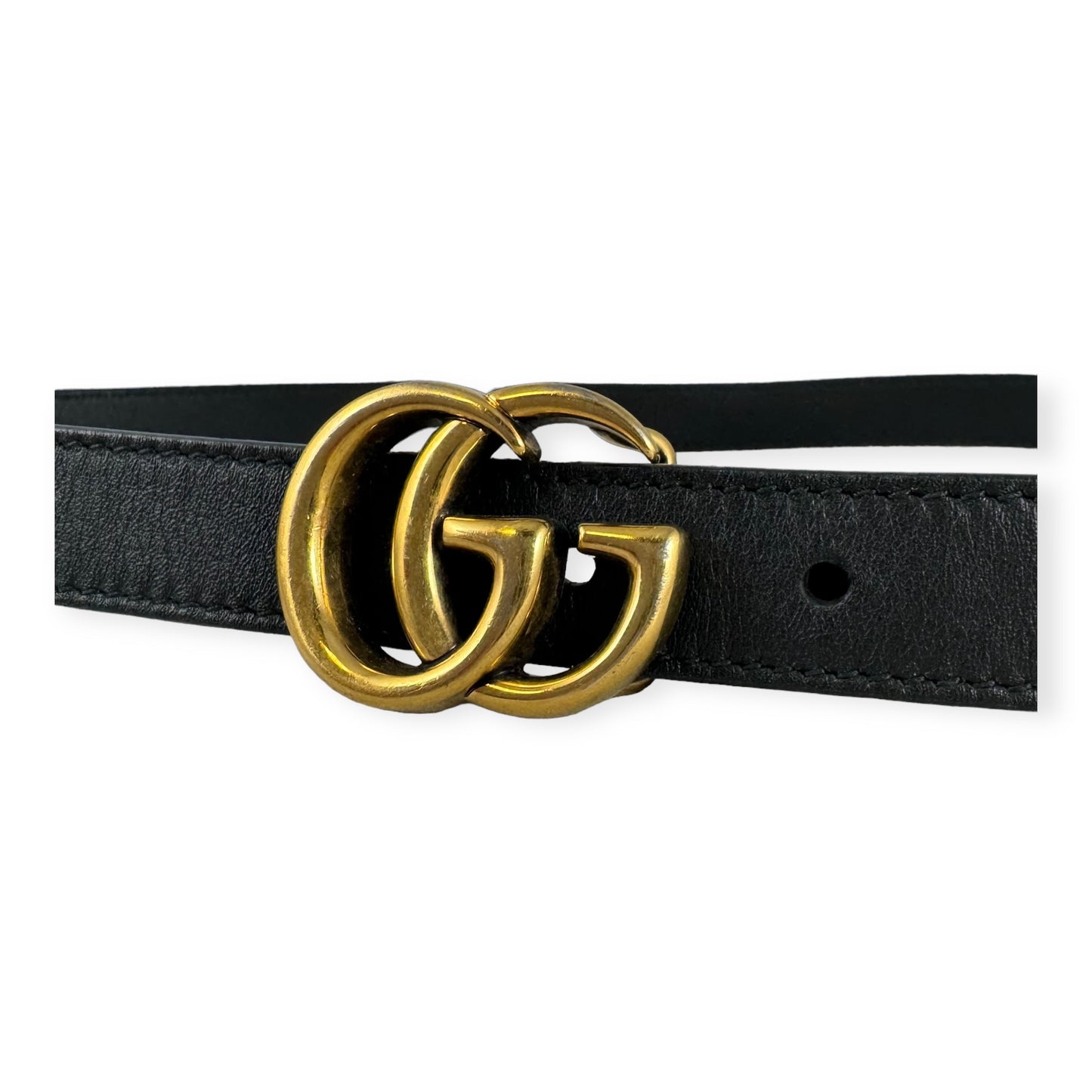 GUCCI GG Marmont Thin Belt in Black | Size 85/34
