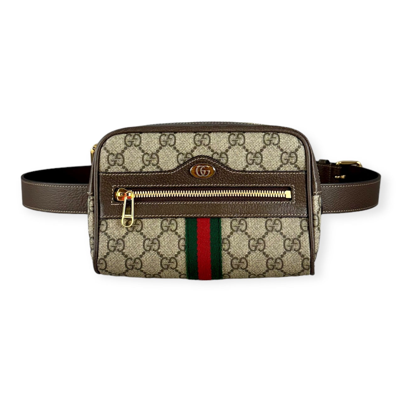 GUCCI GG Ophidia Belt Bag in Brown