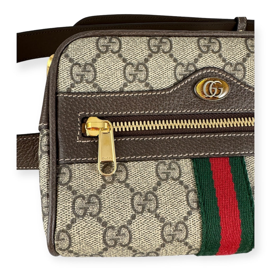 GUCCI GG Ophidia Belt Bag in Brown
