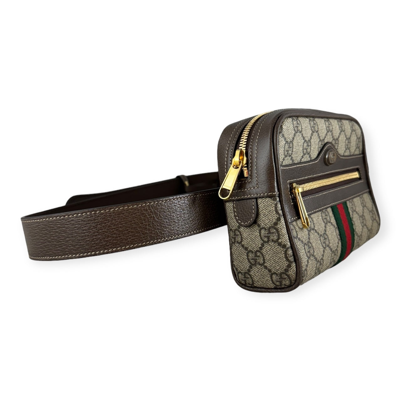 GUCCI GG Ophidia Belt Bag in Brown