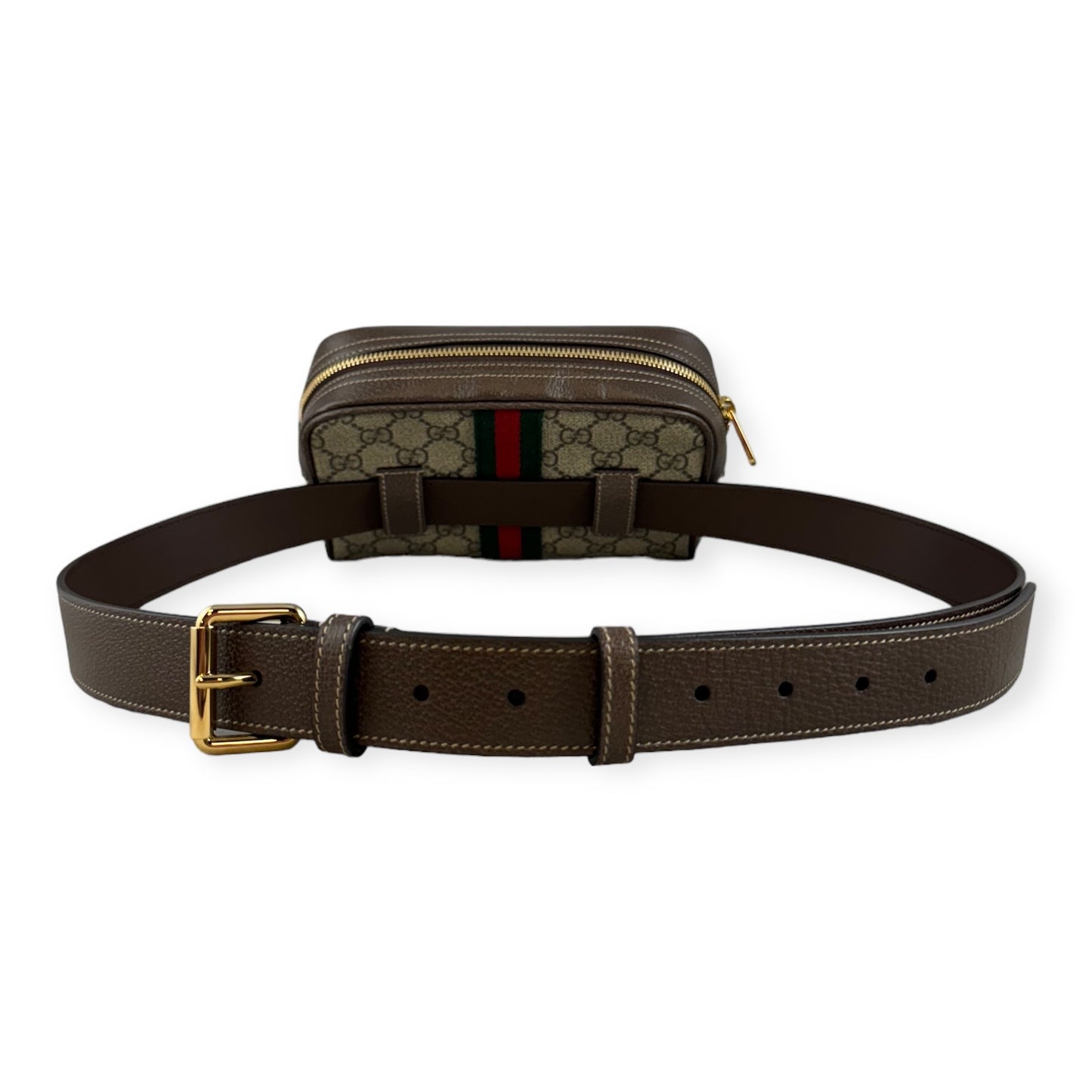GUCCI GG Ophidia Belt Bag in Brown