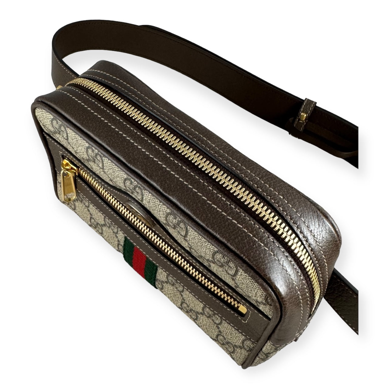 GUCCI GG Ophidia Belt Bag in Brown