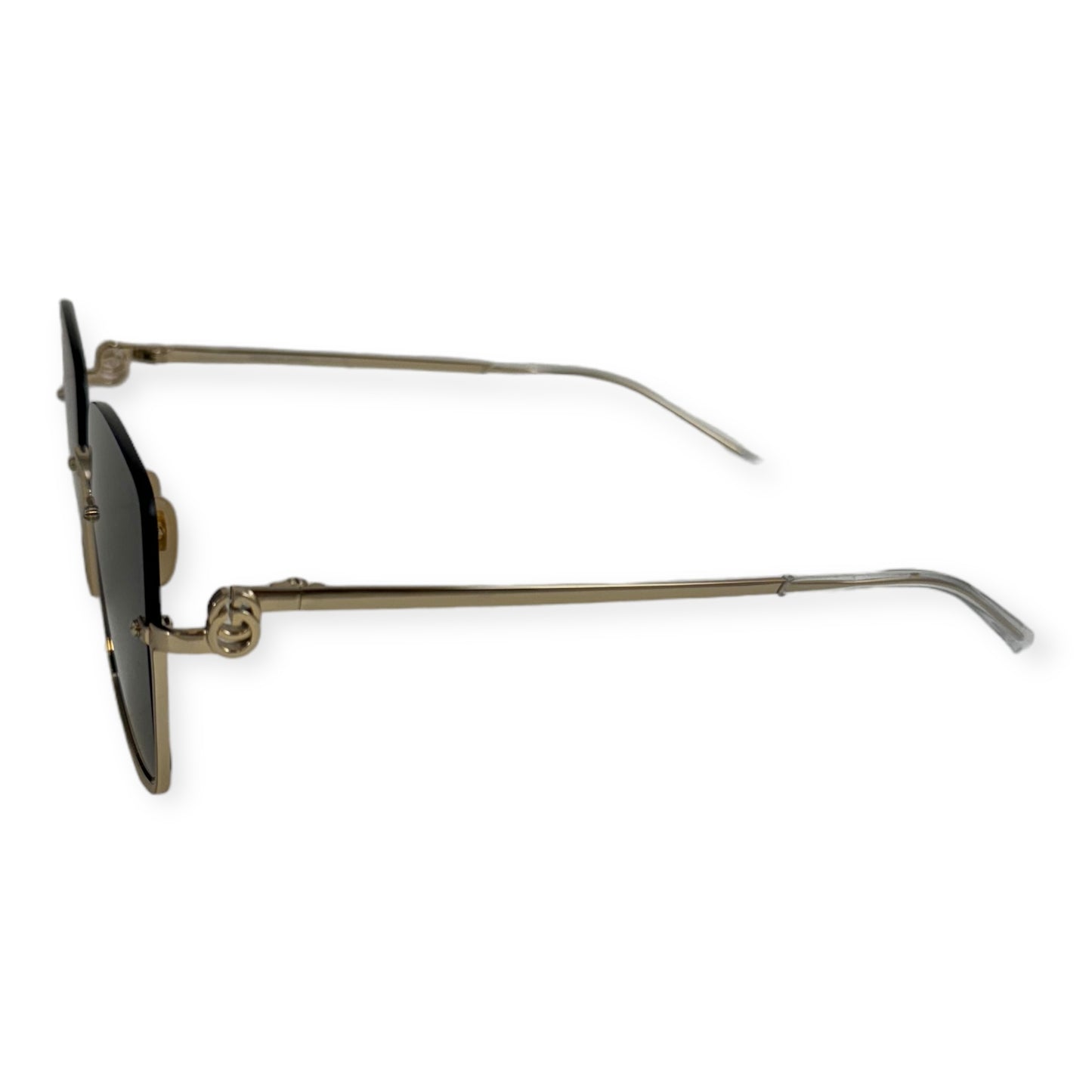 GUCCI Semi Rimmed Sunglasses in Black Gold