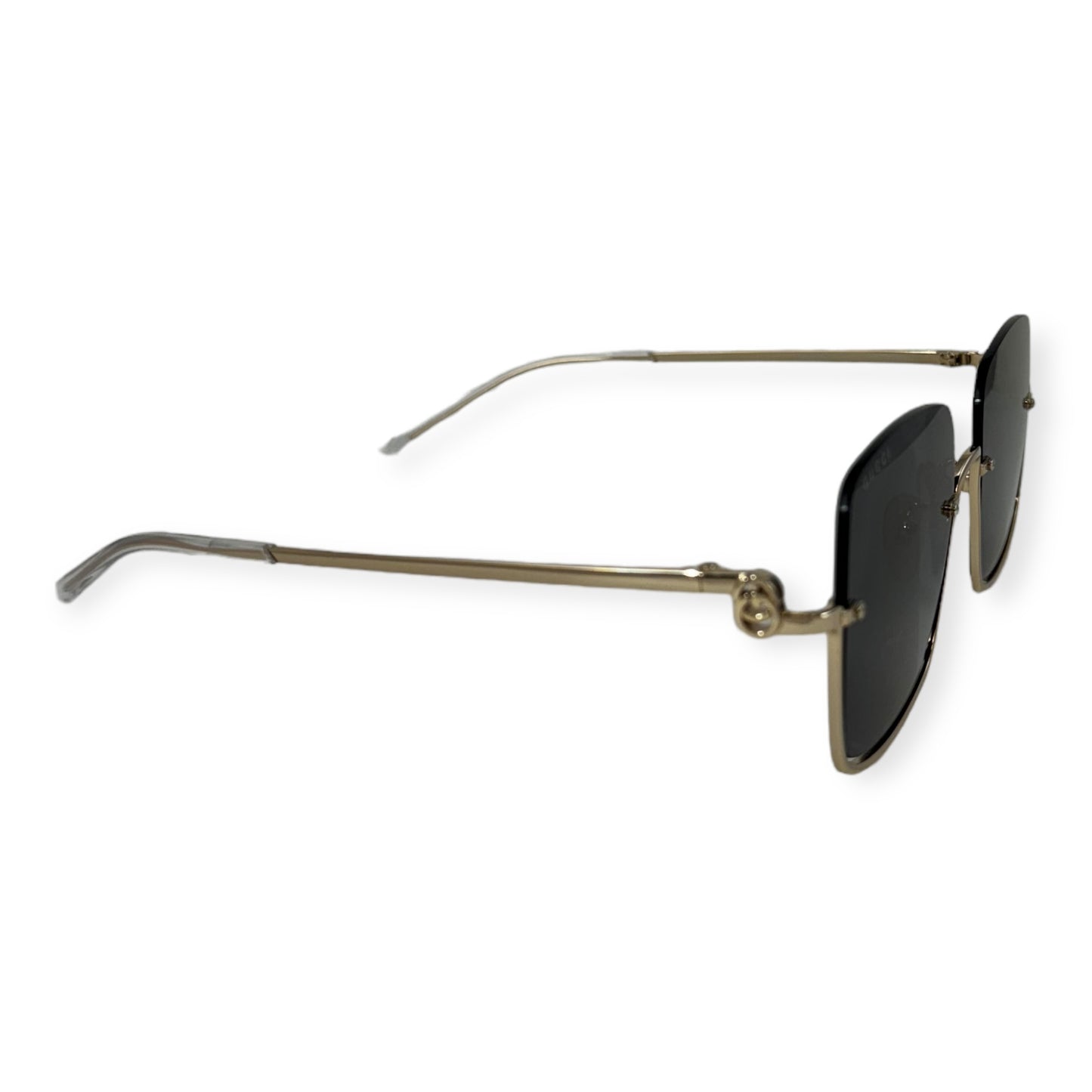 GUCCI Semi Rimmed Sunglasses in Black Gold