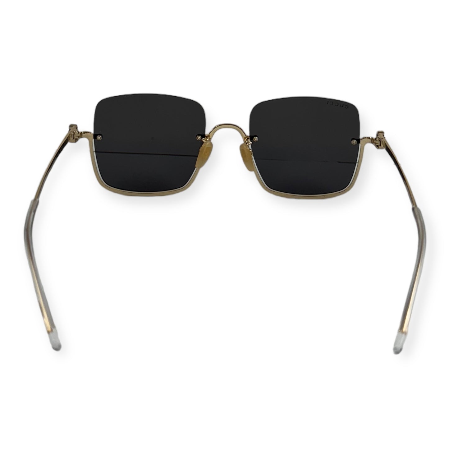 GUCCI Semi Rimmed Sunglasses in Black Gold