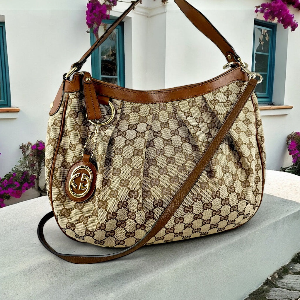 GUCCI Sukey Shoulder Bag in Brown