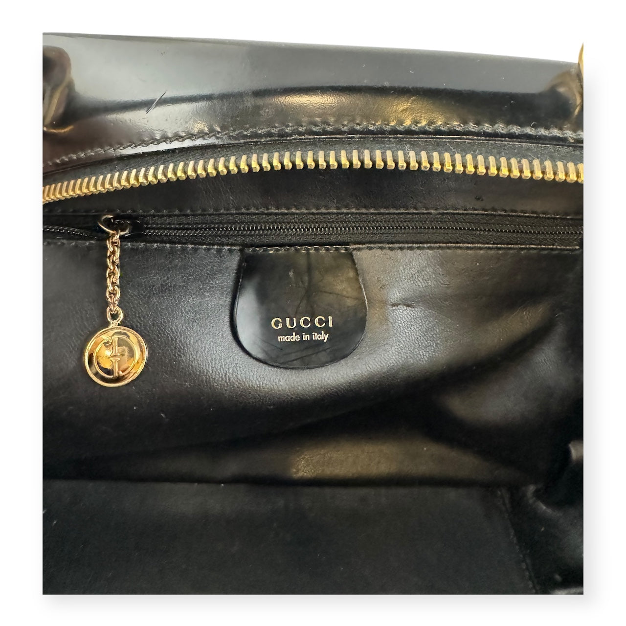 GUCCI Vintage Bamboo Top Handle Bag in Black