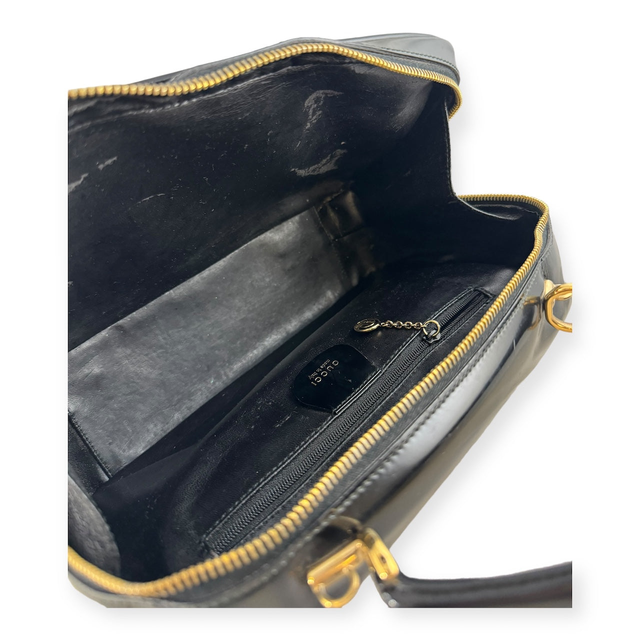 GUCCI Vintage Bamboo Top Handle Bag in Black