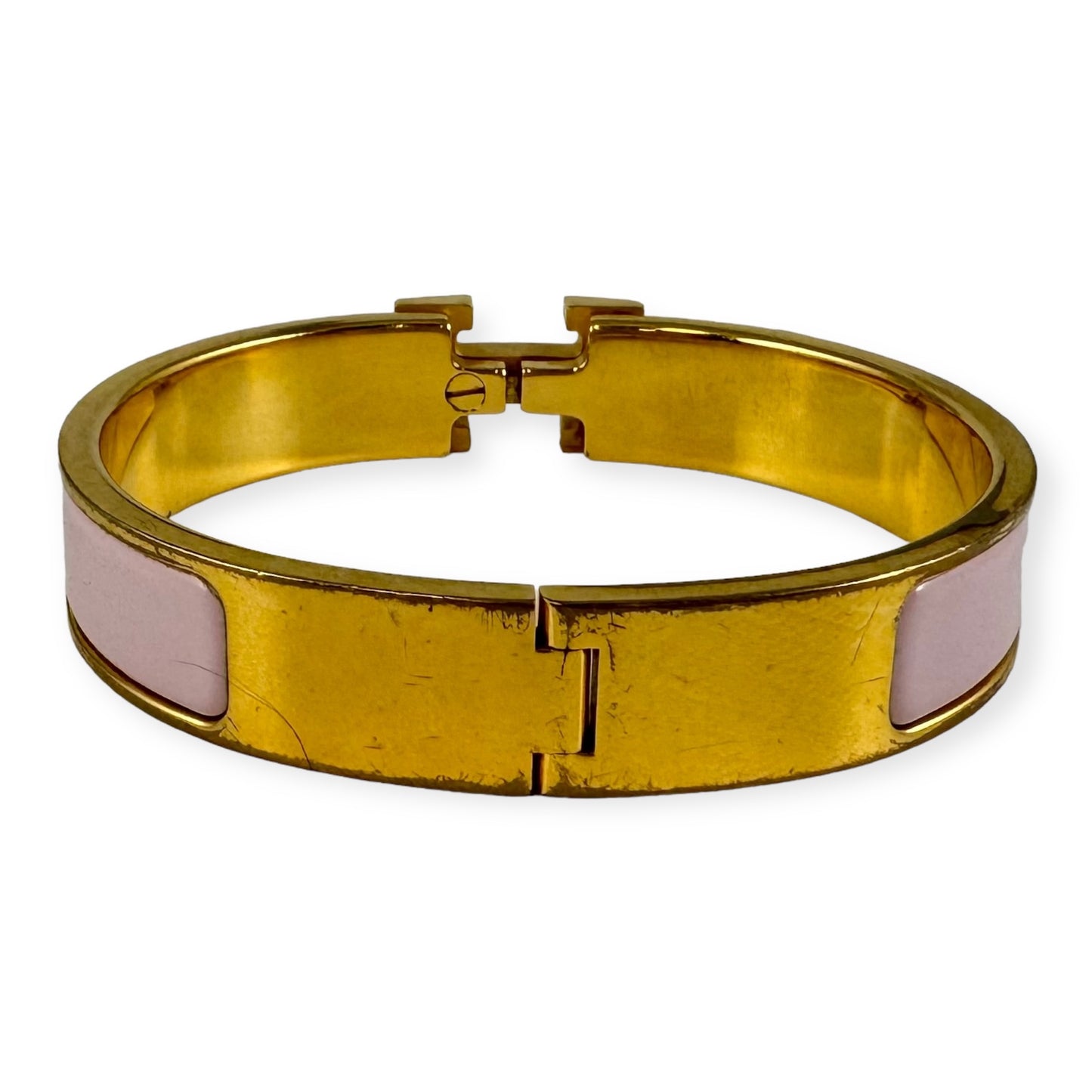 HERMES Clic H Bracelet in Pink | Size Small