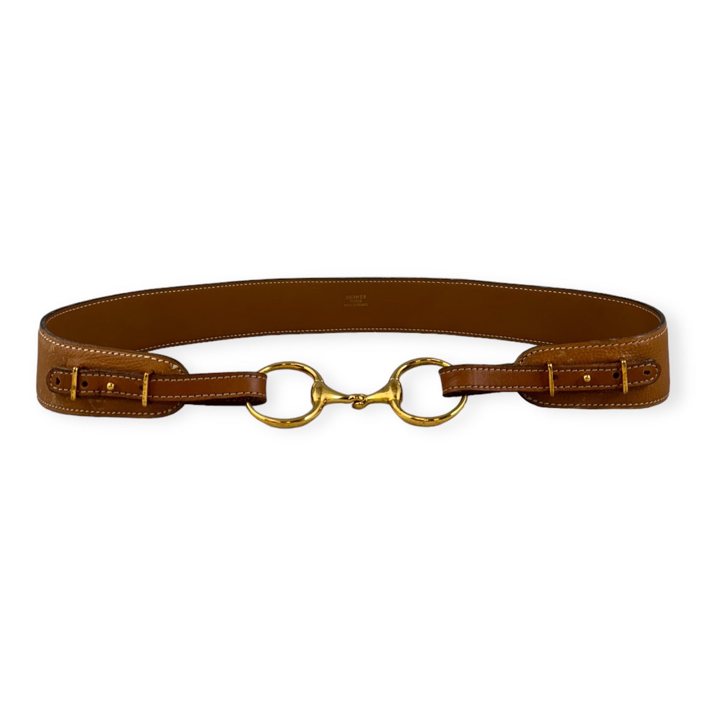 HERMES Horsebit Belt in Honey | Small