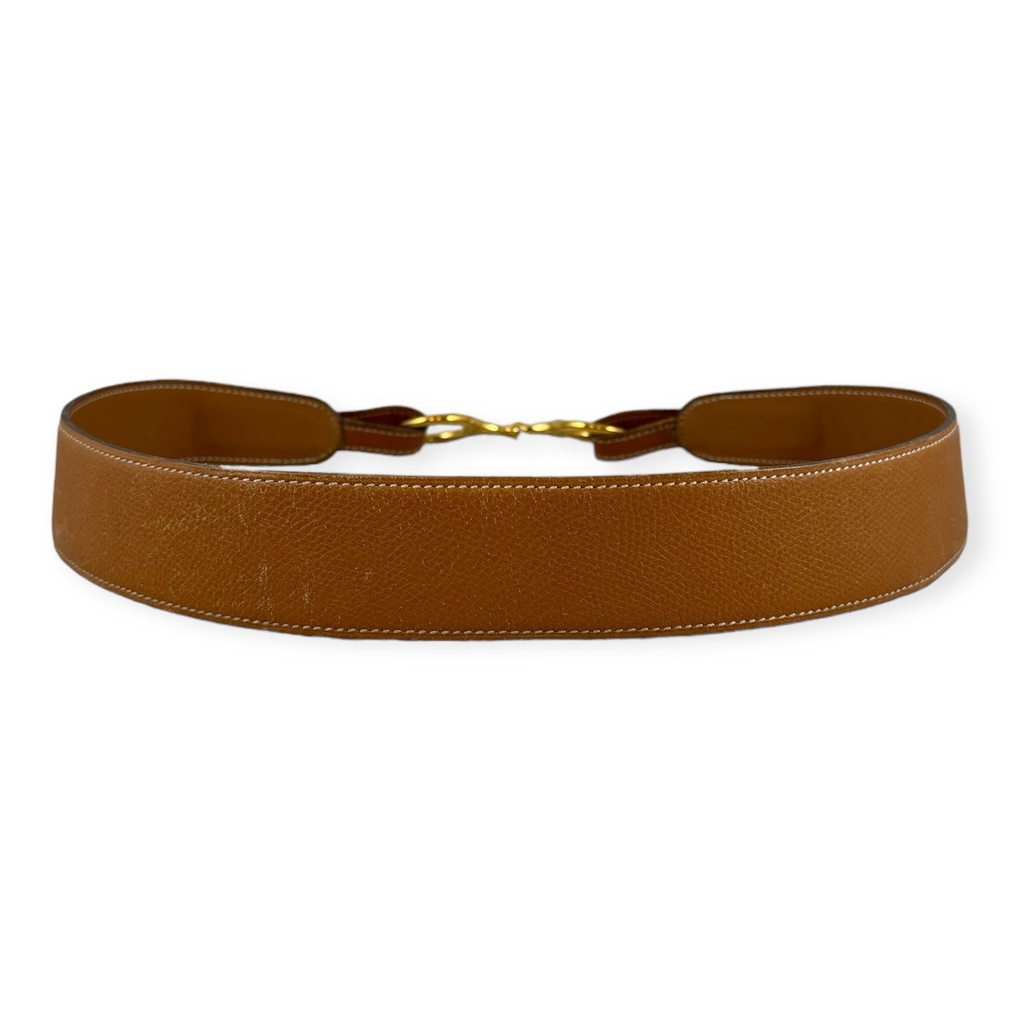HERMES Horsebit Belt in Honey | Small