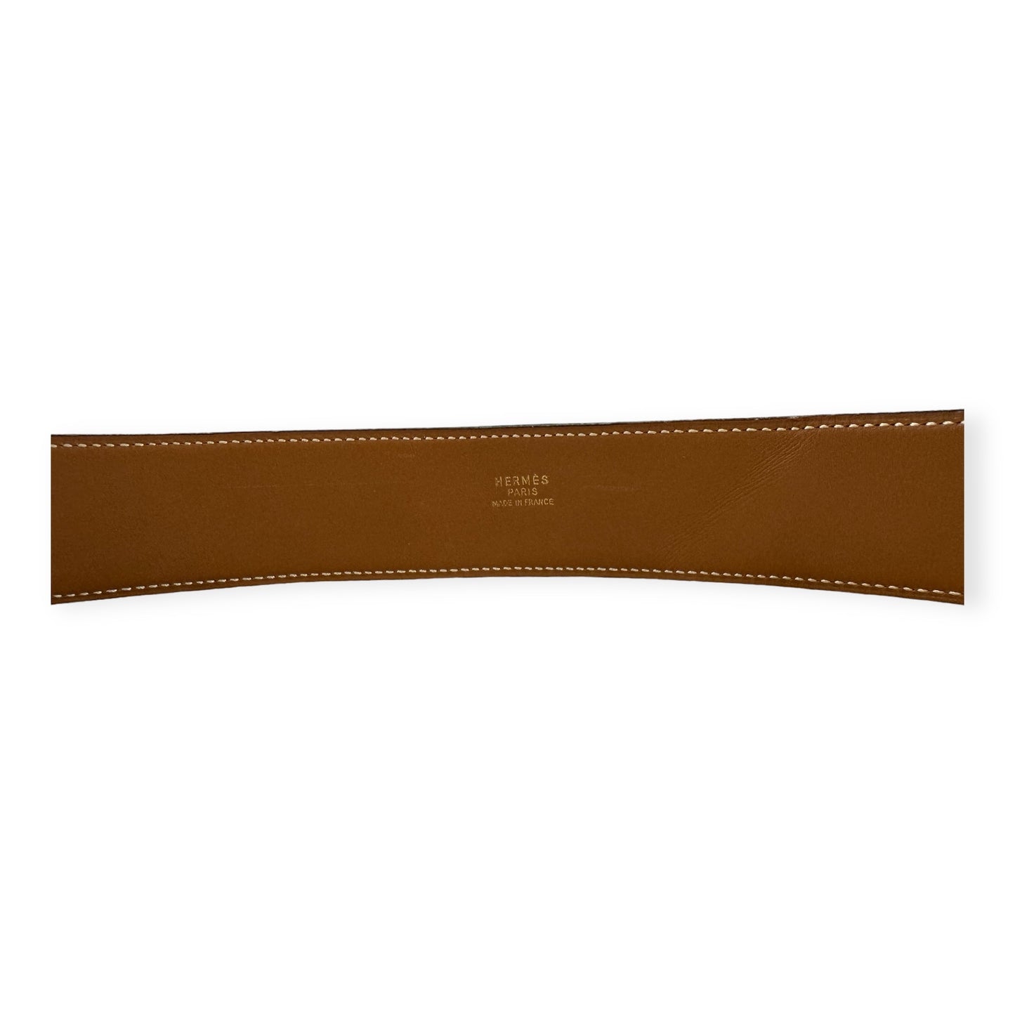 HERMES Horsebit Belt in Honey | Small
