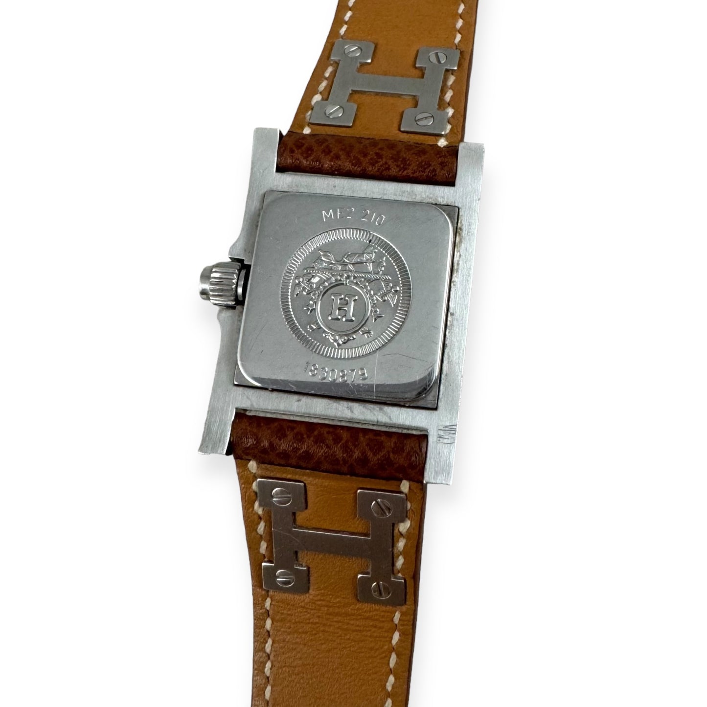 HERMES Medor Watch 27mm in Brown Silver