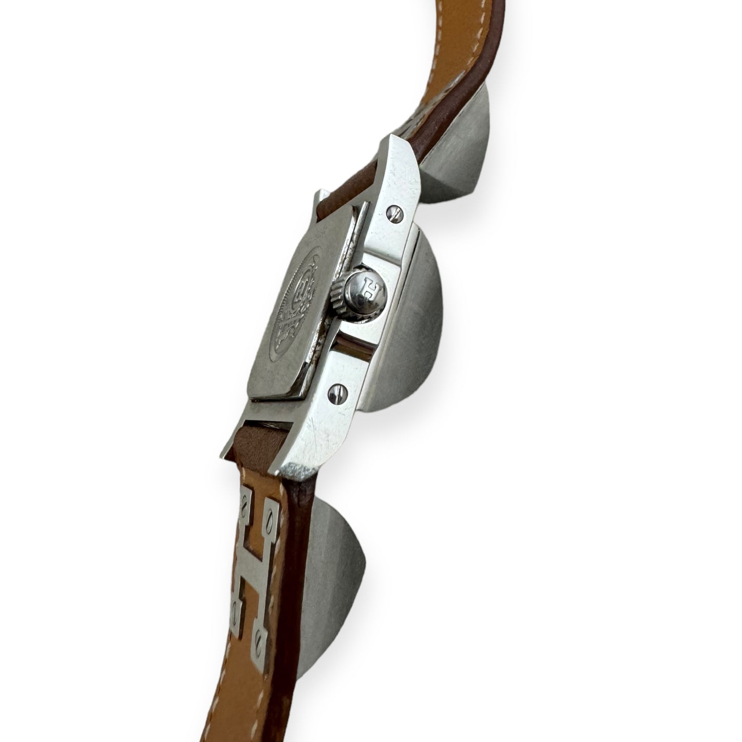 HERMES Medor Watch 27mm in Brown Silver