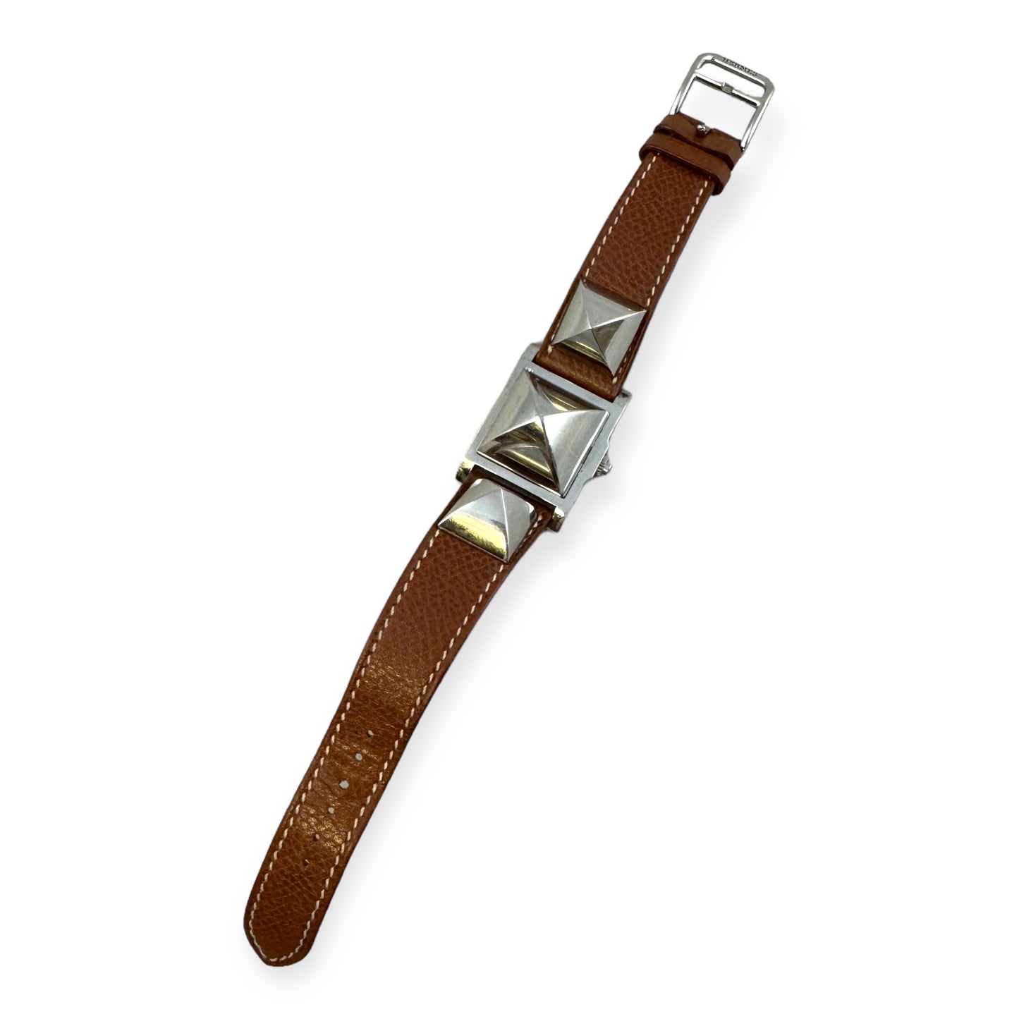 HERMES Medor Watch 27mm in Brown Silver