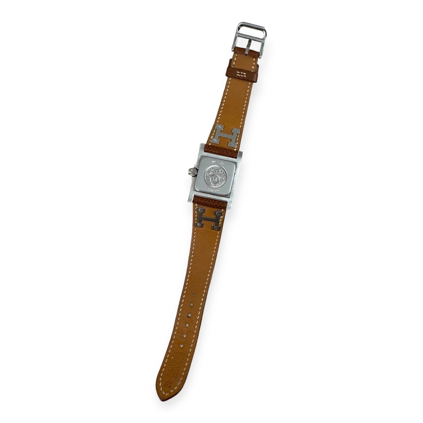 HERMES Medor Watch 27mm in Brown Silver