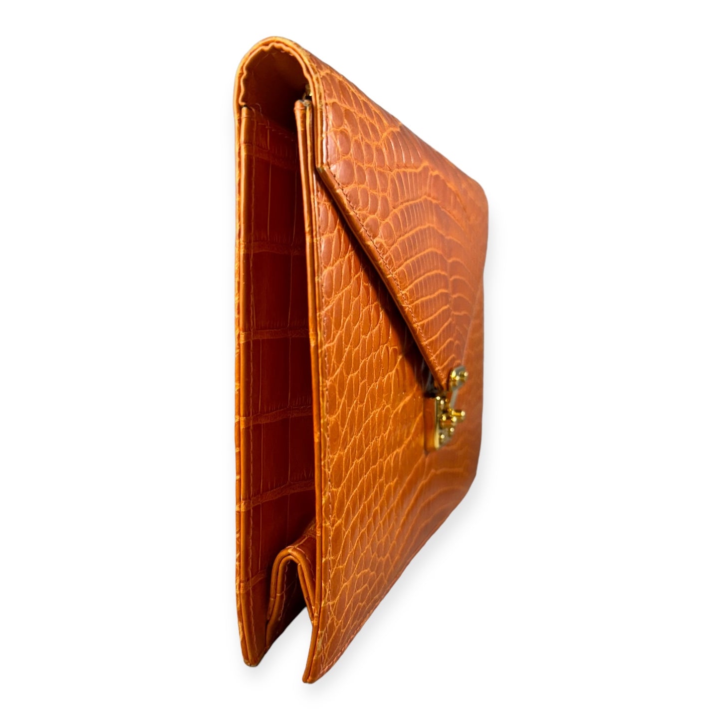LANA MARKS Addison Clutch in Orange