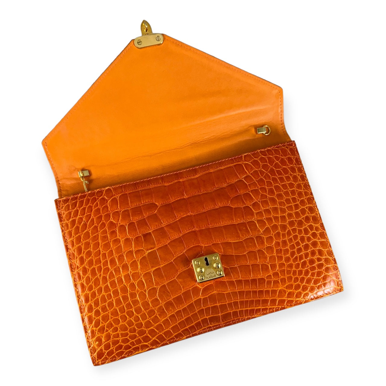 LANA MARKS Addison Clutch in Orange