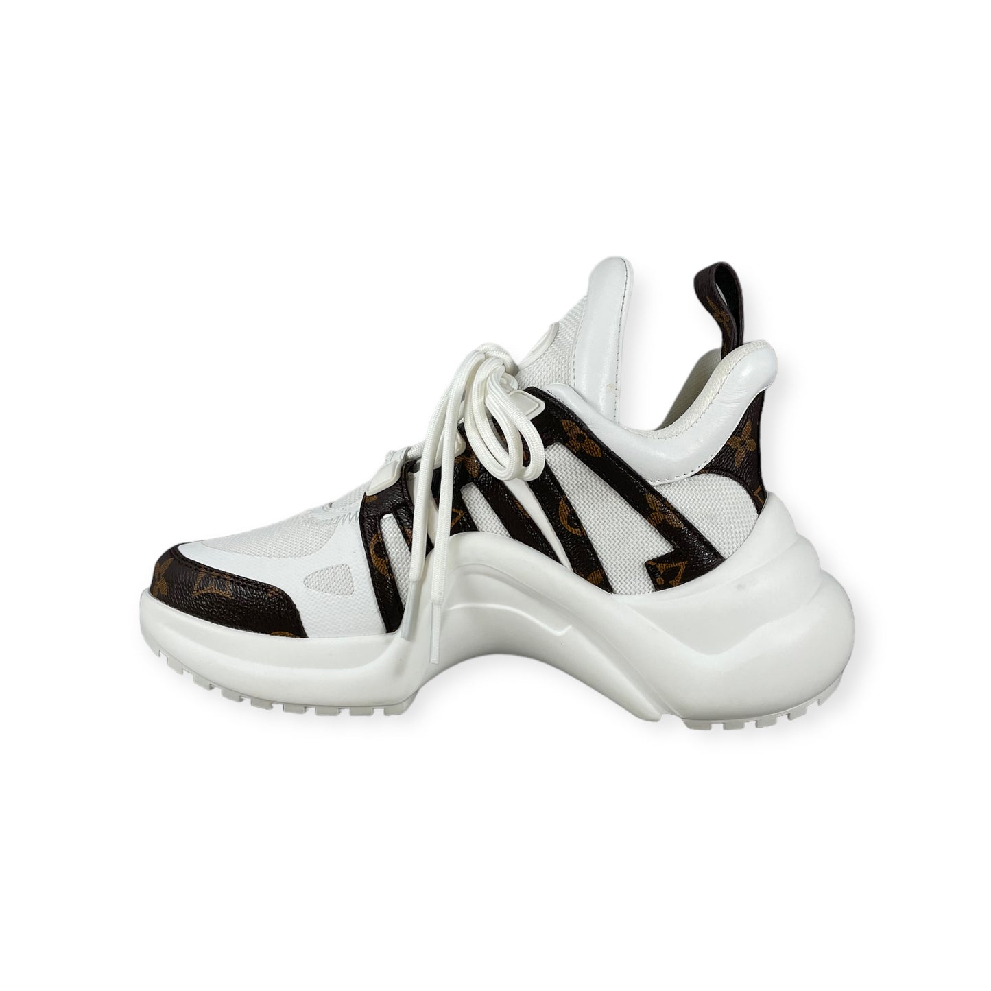 LOUIS VUITTON Archlight Sneakers in White Monogram | Size 36