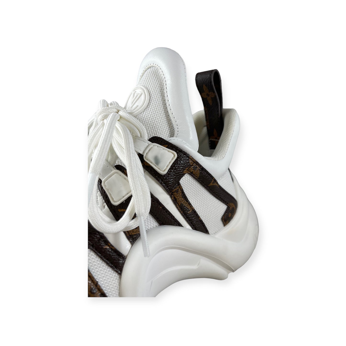 LOUIS VUITTON Archlight Sneakers in White Monogram | Size 36