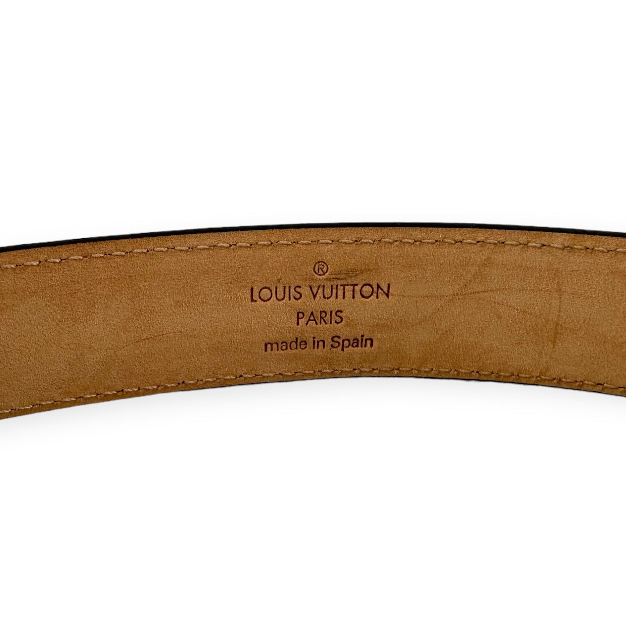 LOUIS VUITTON Damier Belt in Damier Ebene | Size 75/30