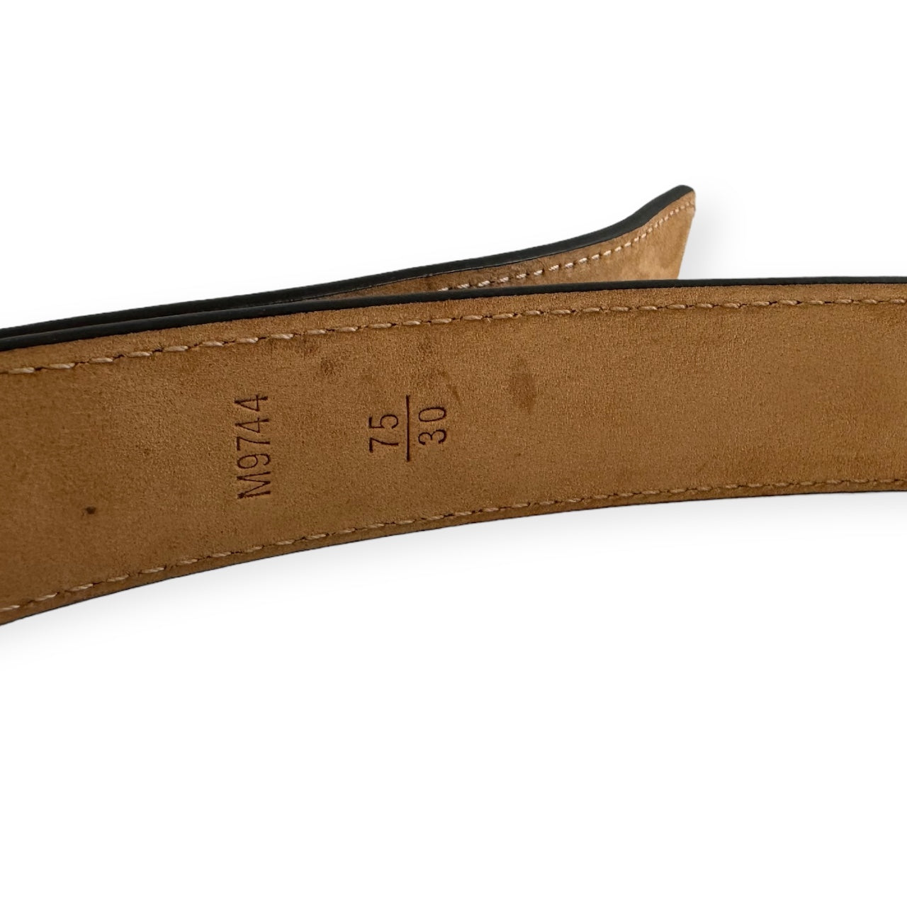 LOUIS VUITTON Damier Belt in Damier Ebene | Size 75/30