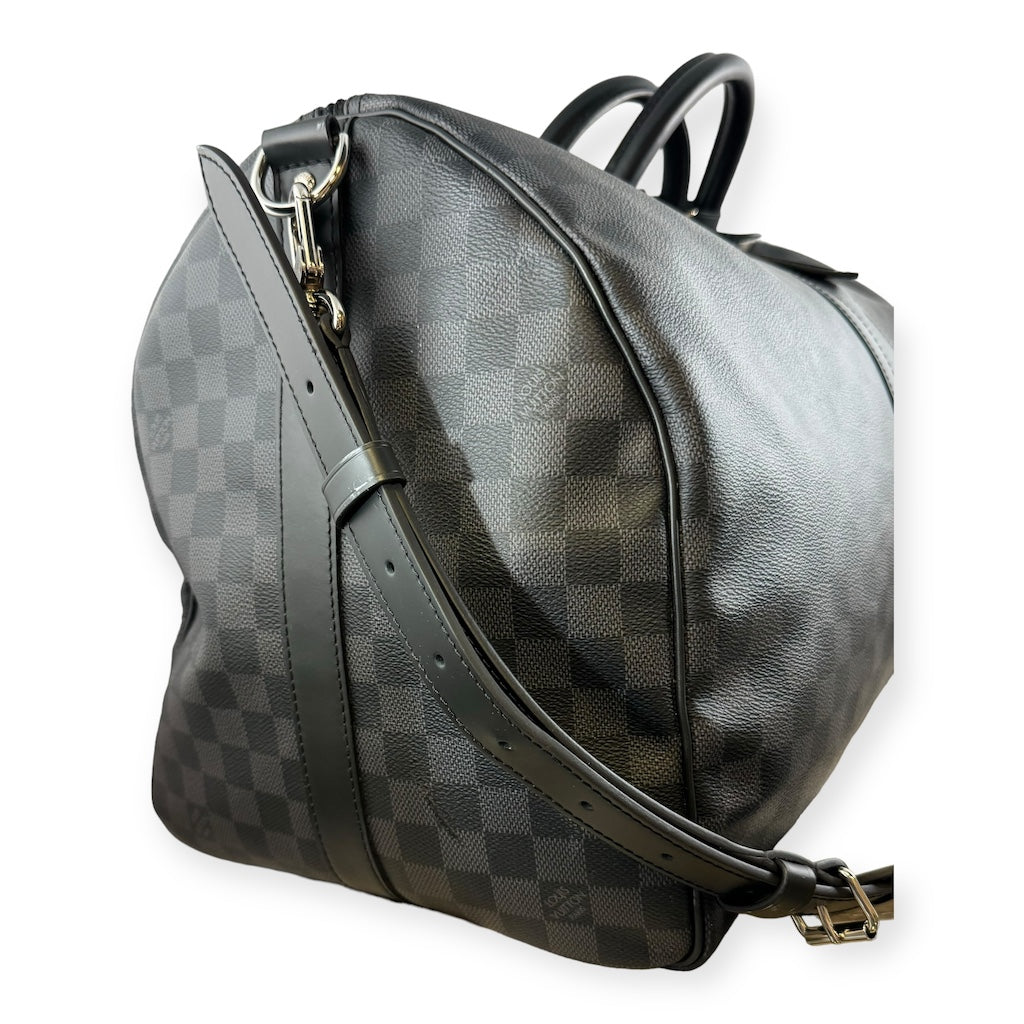 LOUIS VUITTON Keepall Bandouliere 55 Damier Graphite