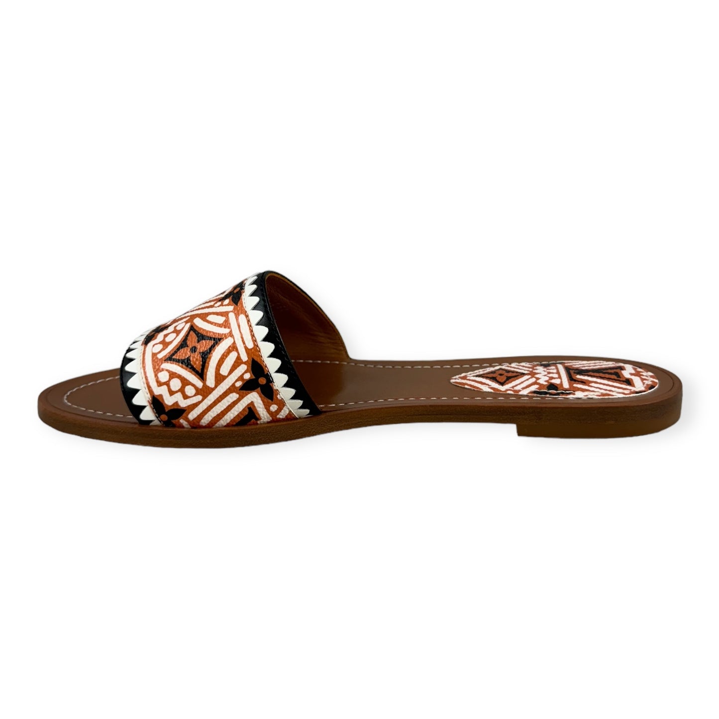 LOUIS VUITTON LV Crafty Lock It Mules in Orange Tan | Size 38