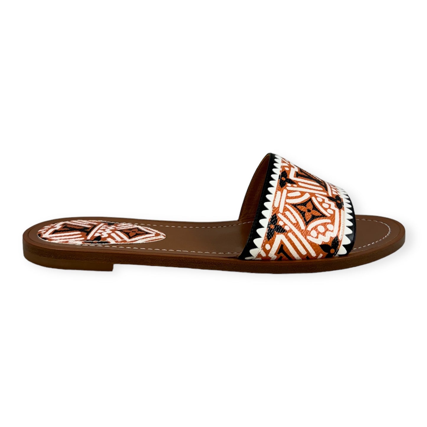 LOUIS VUITTON LV Crafty Lock It Mules in Orange Tan | Size 38