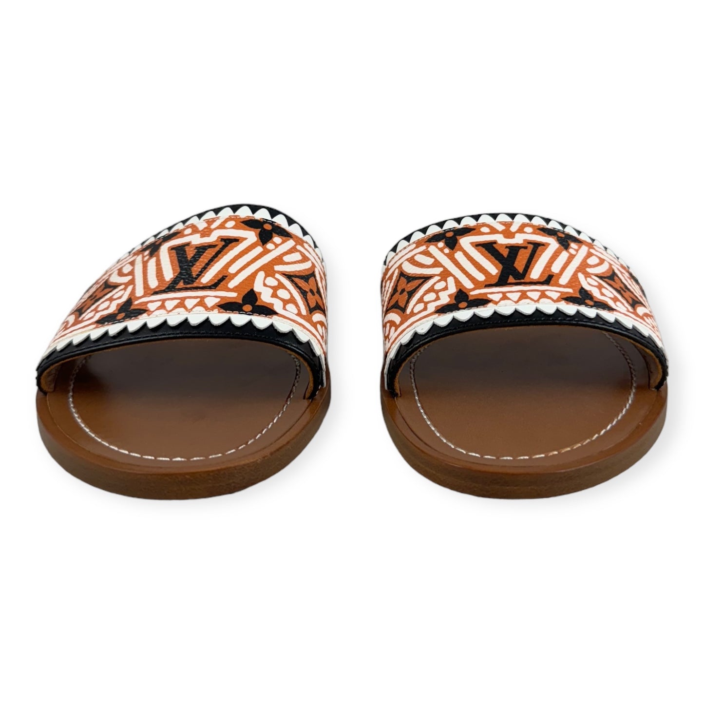 LOUIS VUITTON LV Crafty Lock It Mules in Orange Tan | Size 38
