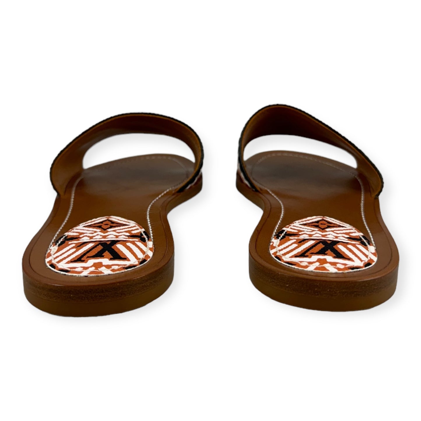 LOUIS VUITTON LV Crafty Lock It Mules in Orange Tan | Size 38