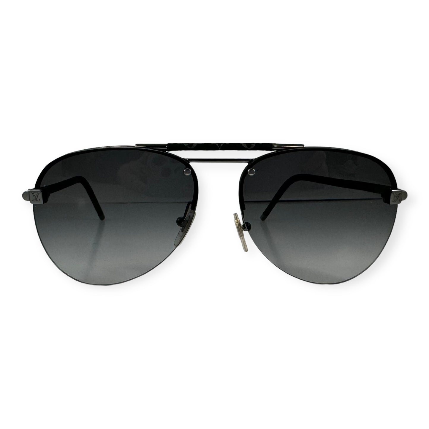 LOUIS VUITTON Monogram Aviator Sunglasses in Gray