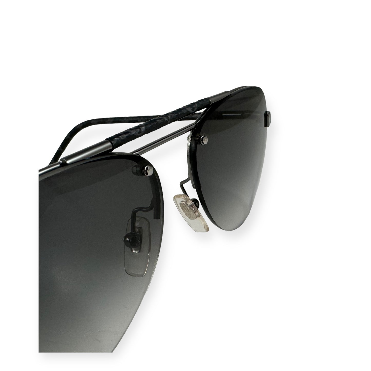LOUIS VUITTON Monogram Aviator Sunglasses in Gray