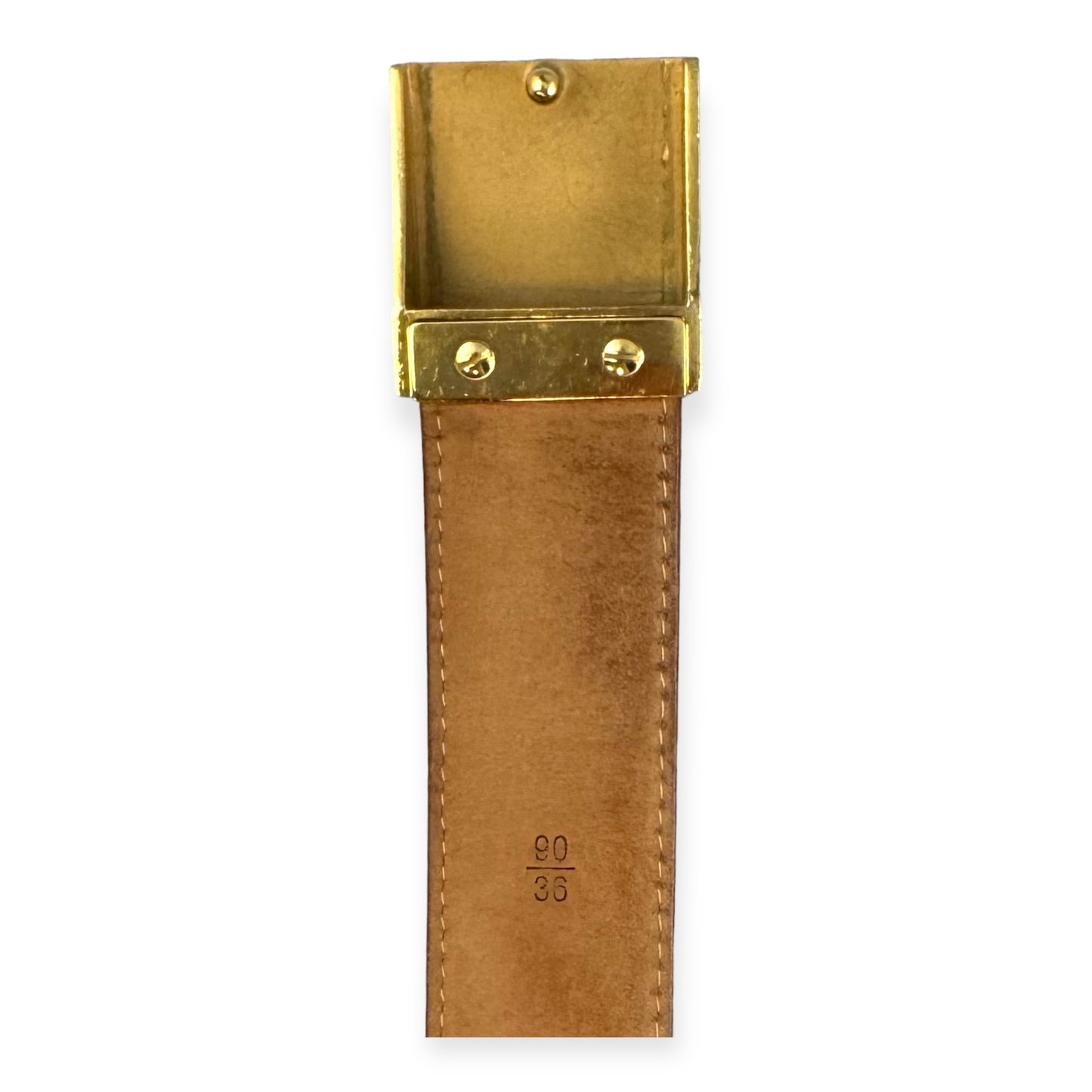 LOUIS VUITTON Monogram Belt in White Multicolor | Size 90/36