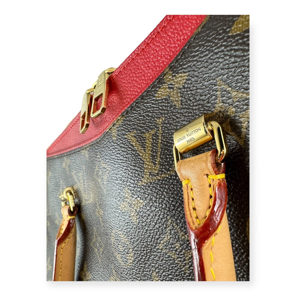 LOUIS VUITTON Monogram Cerise Pallas Top Handle Shoulder Bag