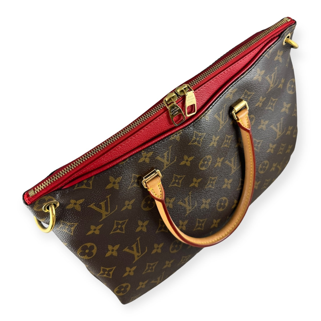 LOUIS VUITTON Monogram Cerise Pallas Top Handle Shoulder Bag