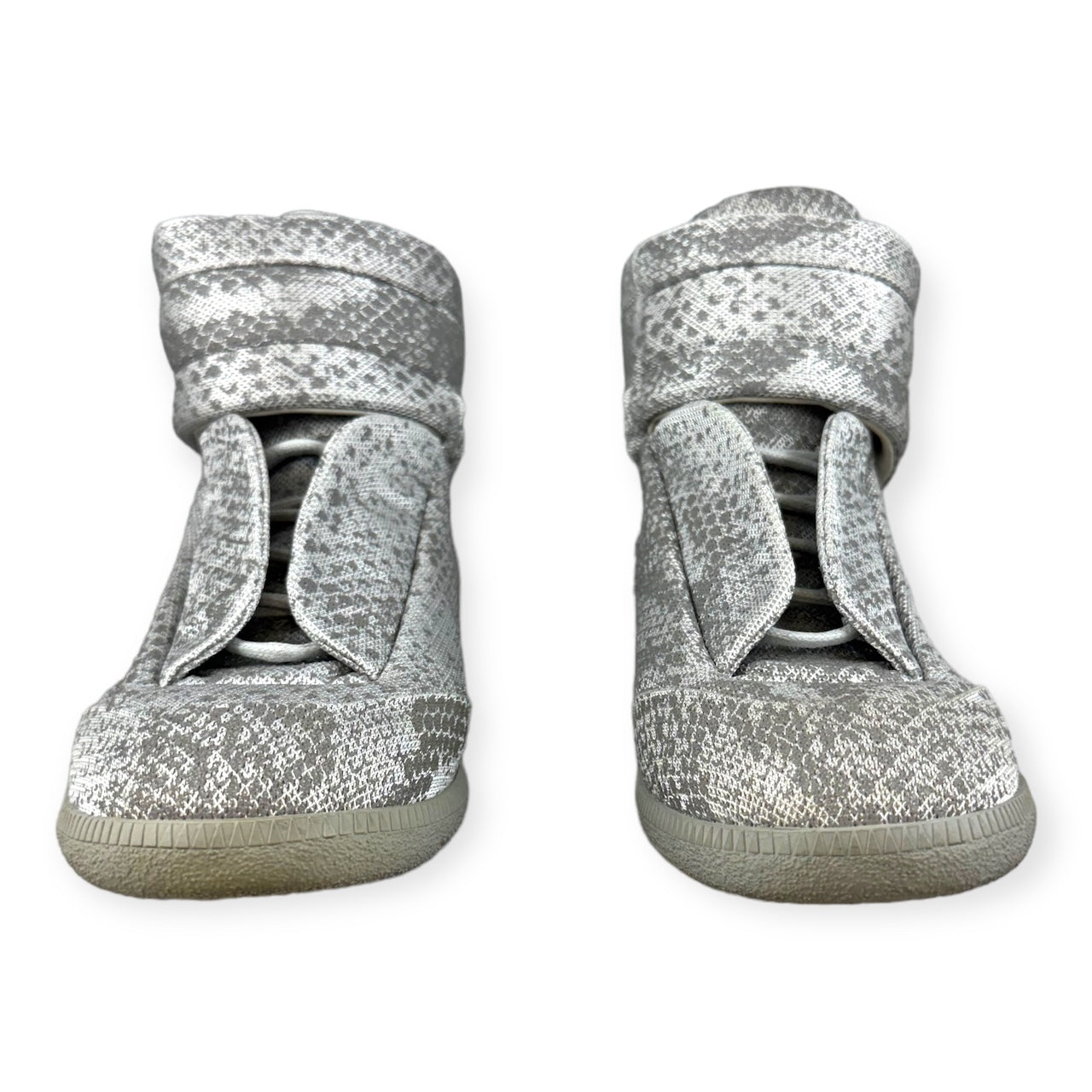 MAISON MARGIELA Future High-Top Sneakers in Silver | Size 43.5