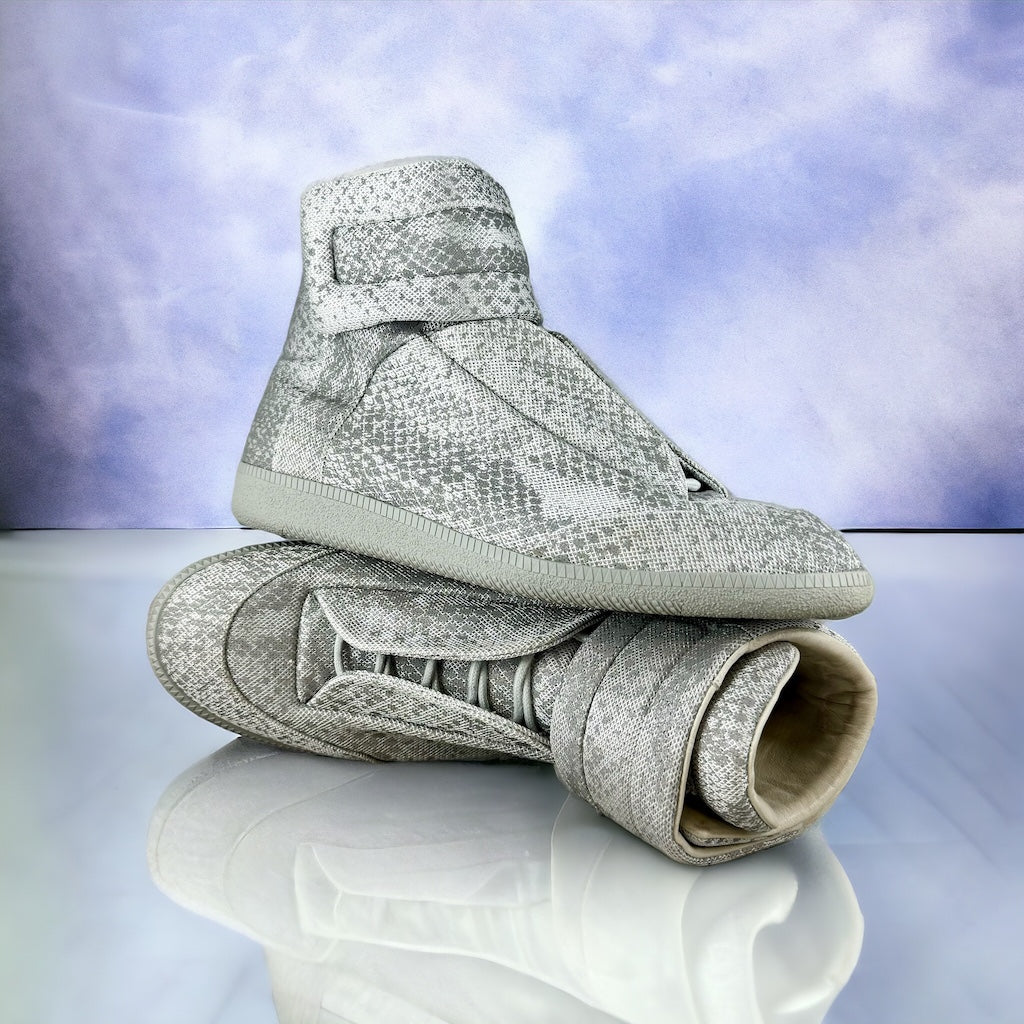 MAISON MARGIELA Future High-Top Sneakers in Silver | Size 43.5