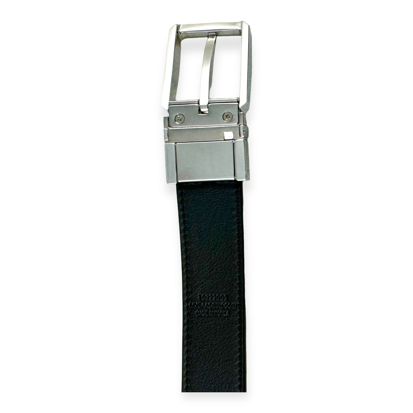 MCM Visetos Reversible Belt in Cognac Black | Size Large