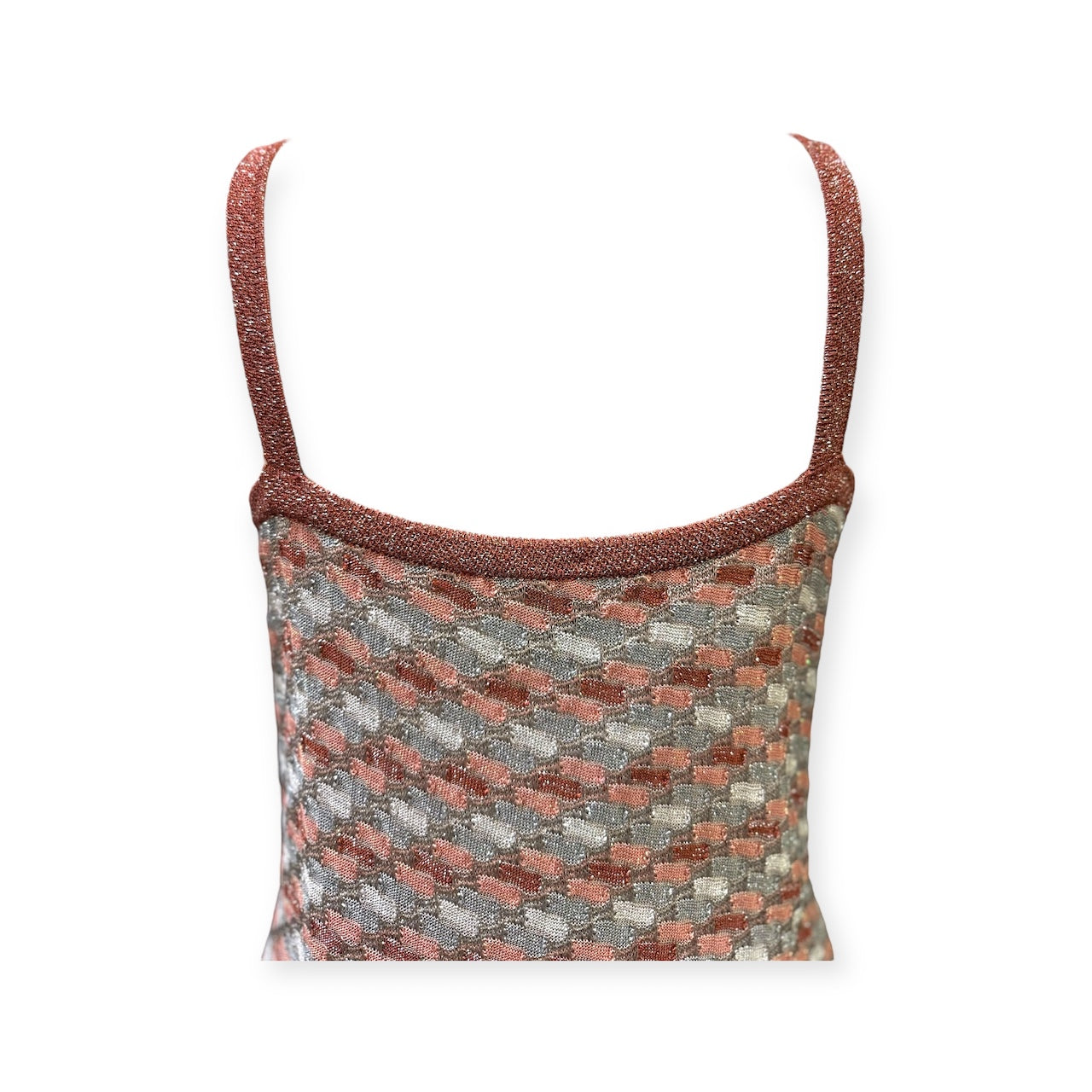 M MISSONI Shimmer Knit Dress Silver Multi | Size 10