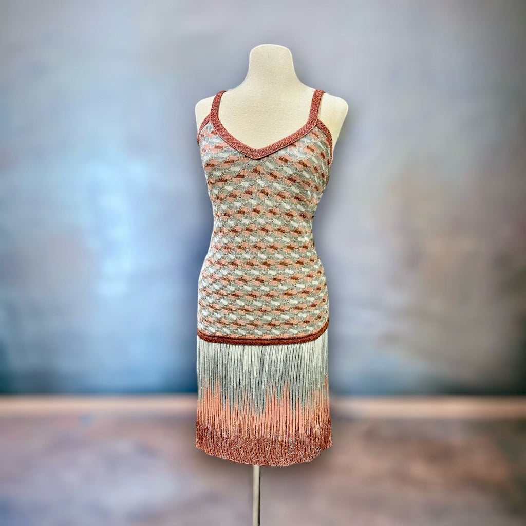 M MISSONI Shimmer Knit Dress Silver Multi | Size 10 M MISSONI Shimmer Knit Dress Silver Multi | Size 10