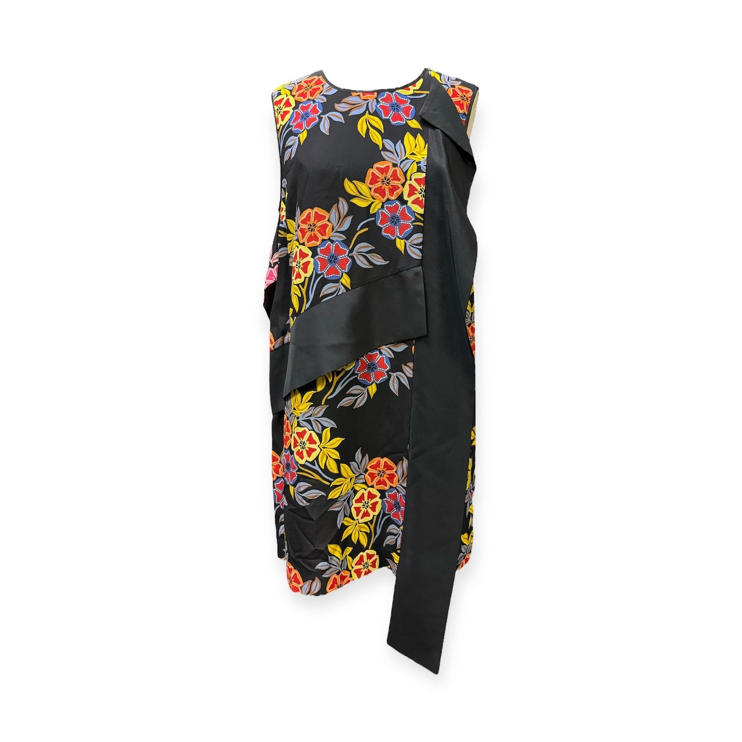 MSGM Floral Dress in Black Multi | Size Medium